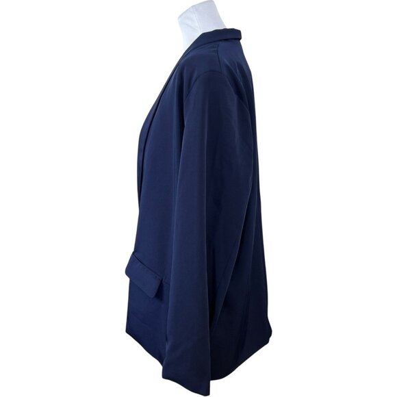 Urban Coco Womens Blazer Jacket Size XXL Navy Blue Pockets Career Classic NWT - Picture 2 of 7